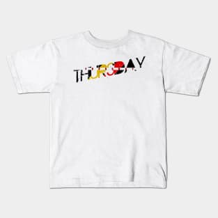 vintage typo Thursday Kids T-Shirt